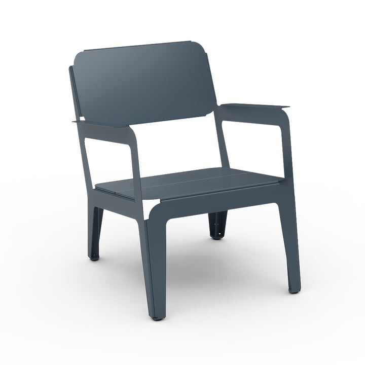 Bended Lounger Outdoor-Loungestuhl von Welevree in der Farbe grey blue