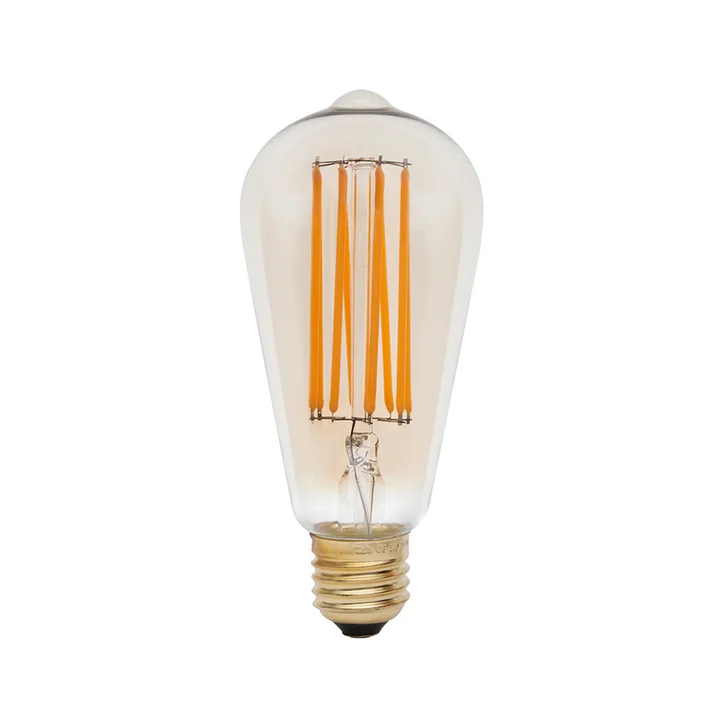 Squirrel Cage LED-Leuchtmittel E27 3W, Ø 6,4 cm von Tala in transparent gelb