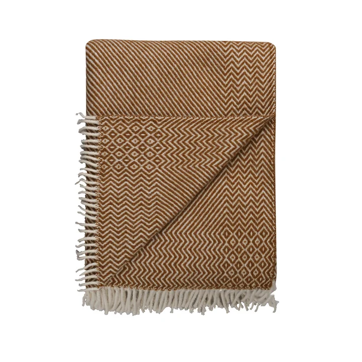 Kattefot Wolldecke, 140 x 220 cm, burnt ochre von Røros Tweed