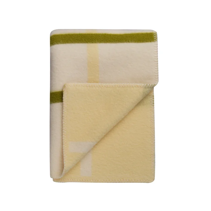 Knut Wolldecke, 135 x 200 cm, limette von Røros Tweed