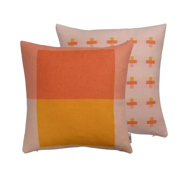 Syndin Kissen, 50 x 50 cm, orange "cloudberry" von Røros Tweed