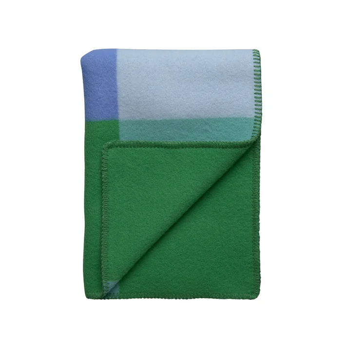 Syndin Wolldecke, 135 x 200 cm, blau "glacier" von Røros Tweed