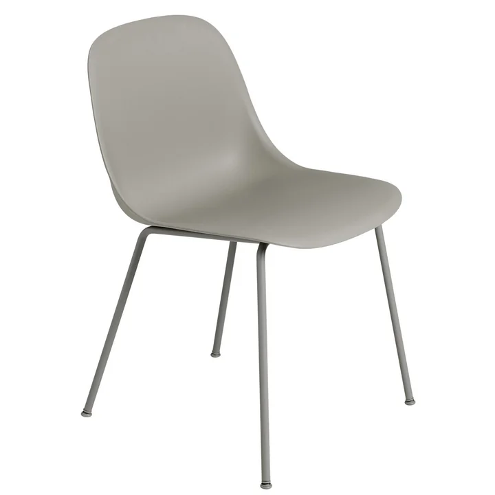 Fiber Side Chair Tube Base von Muuto in der Farbe grau recycled