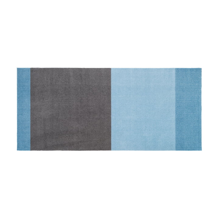 Stripes Horizontal Läufer, 90 x 200 cm, light / dusty blue / steelgrey von Tica Copenhagen
