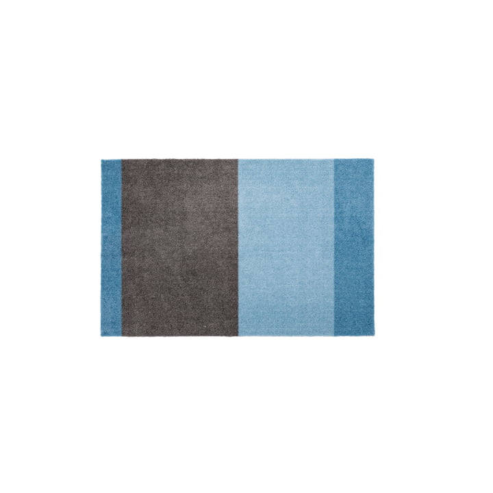Stripes Horizontal Läufer, 60 x 90 cm, light / dusty blue / steelgrey von Tica Copenhagen
