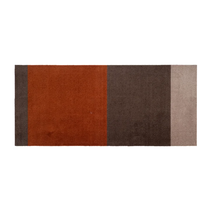 Stripes Horizontal Läufer, 90 x 200 cm, sand / braun / terracotta von Tica Copenhagen