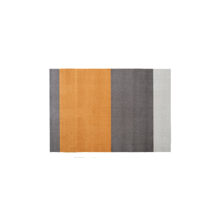 Stripes Horizontal Läufer, 90 x 130 cm, hellgrau / stahlgrau / dijon von Tica Copenhagen