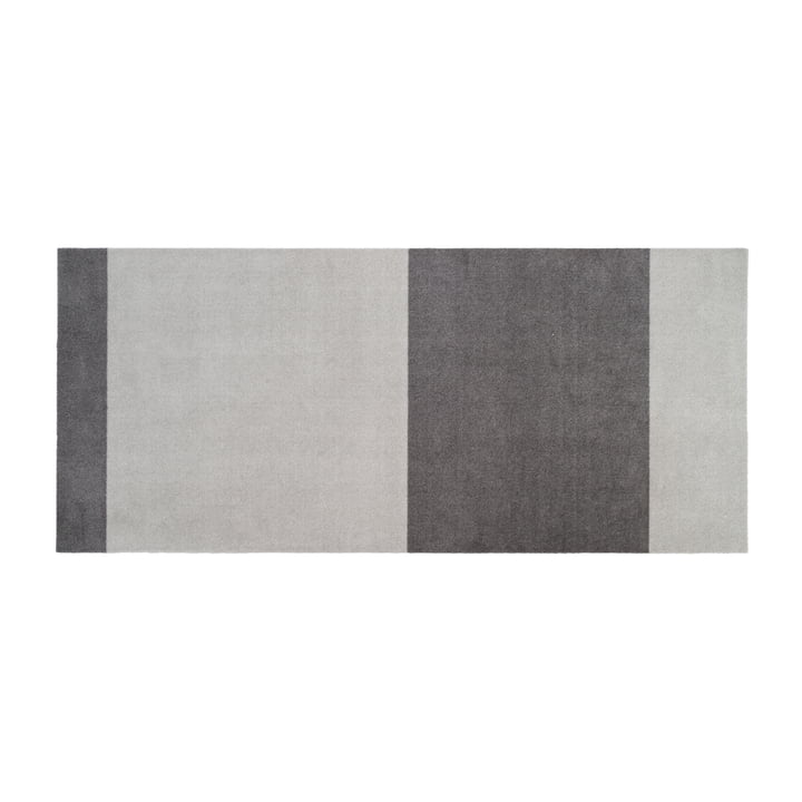 Stripes Horizontal Läufer, 90 x 200 cm, hellgrau / stahlgrau von Tica Copenhagen