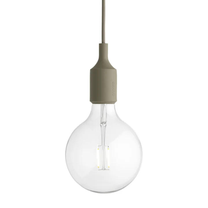 Muuto - Pendelleuchte E27-Socket Pendant Lamp LED, olivgrün
