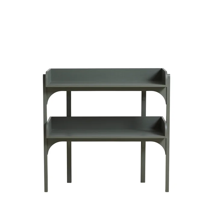 Utility Regal, H 82,5 cm, Eiche / dusty green von Woud