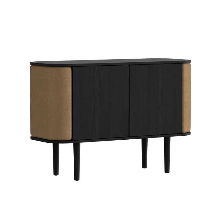Treasures Sideboard mit 2 Türen von Umage in der Ausführung Eiche schwarz / sugar brown
