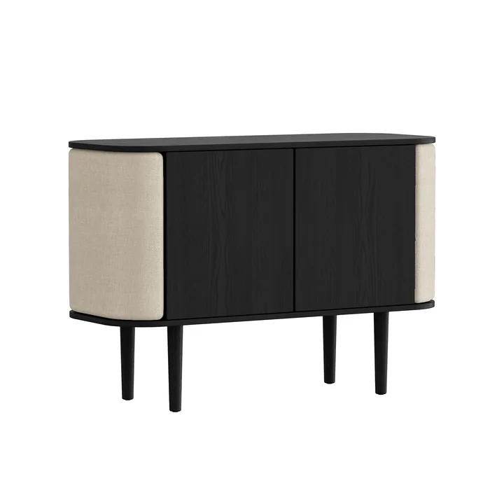 Treasures Sideboard mit 2 Türen von Umage in der Ausführung Eiche schwarz / white sands