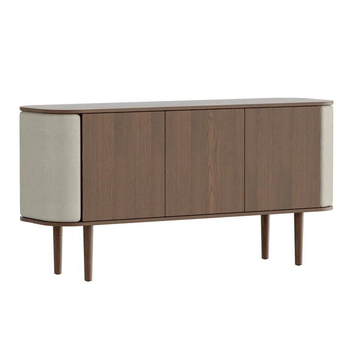 Treasures Sideboard mit 3 Türen von Umage in der Ausführung Eiche dunkel / white sands