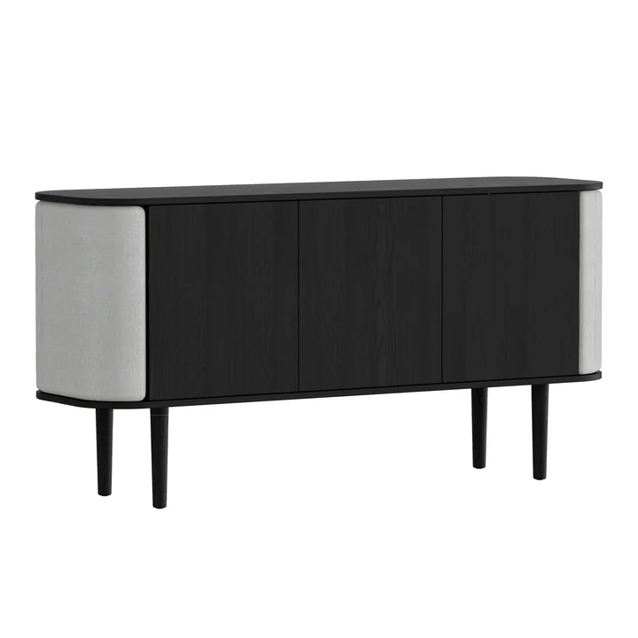 Treasures Sideboard mit 3 Türen von Umage in der Ausführung Eiche schwarz / sterling