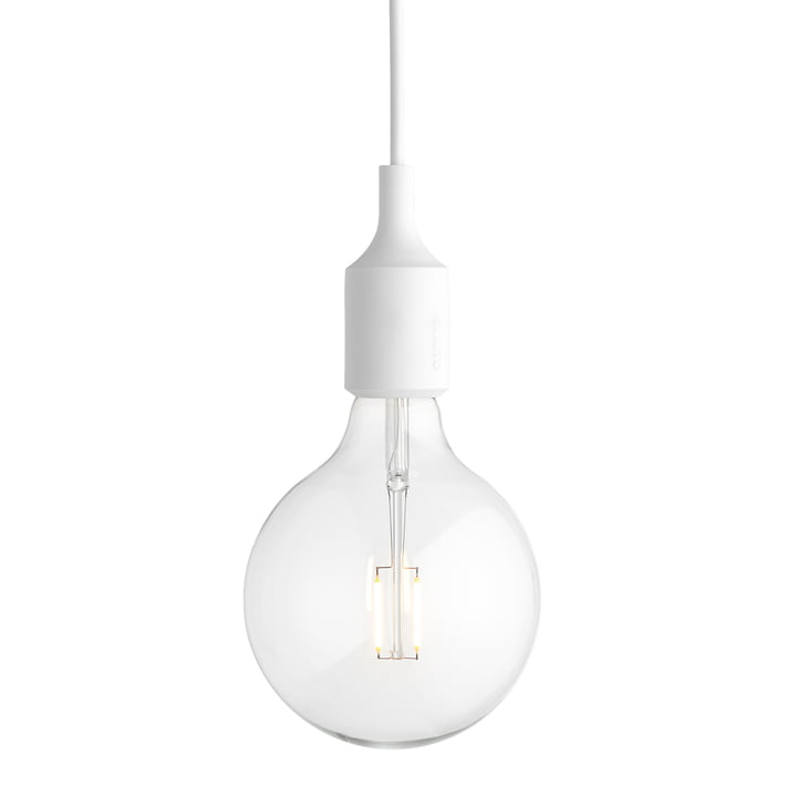 Socket E27 LED-Pendelleuchte von Muuto in weiß