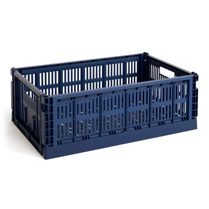 Colour Crate Korb recycelt L von Hay in der Farbe dark blue
