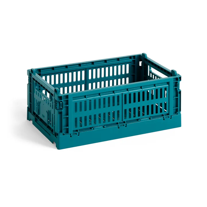 Colour Crate Korb recycelt S von HAY in der Farbe ocean green