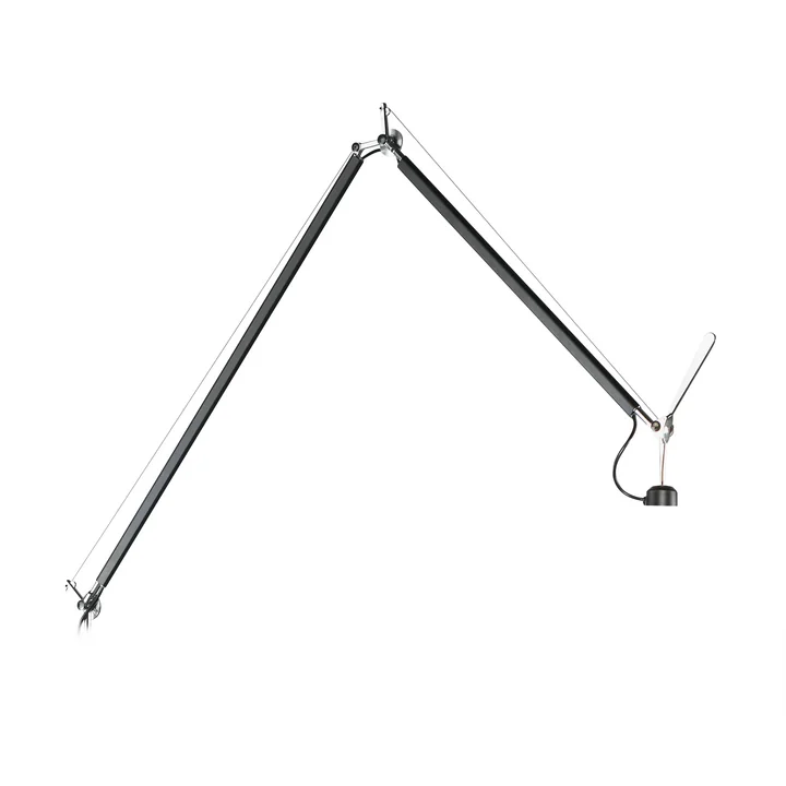 Tolomeo Mega LED-Stehleuchte Body mit Dimmer von Artemide in schwarz