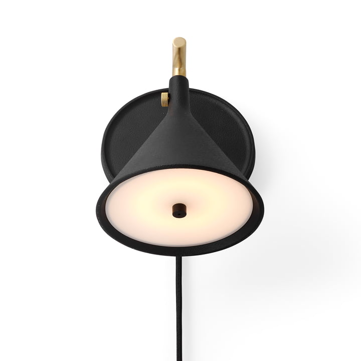 Cast Sconce Wandleuchte mit Dimmer von Audo in der Farbe schwarz