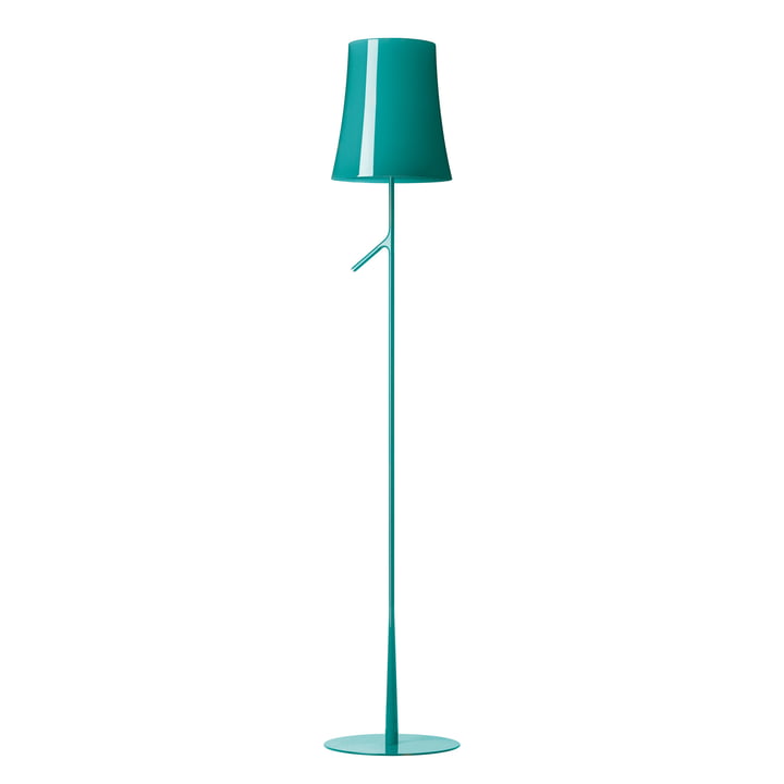 Birdie Lettura LED-Stehleuchte mit Dimmer von Foscarini in aqua