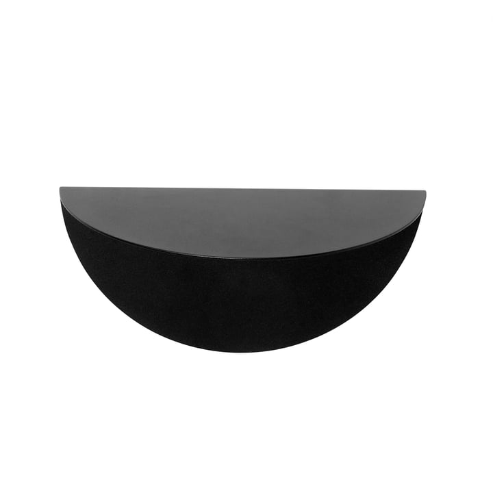 Gravity Wandablage S, 30 x 15 cm, Eisen, schwarz von Muubs