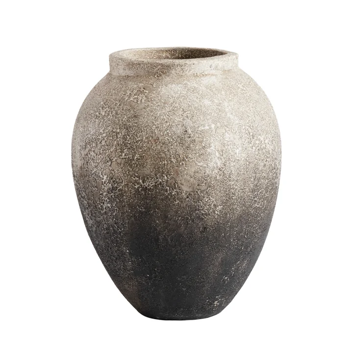 Story Krug, Terrakotta - H 28 cm Ø 23cm, grau von Muubs