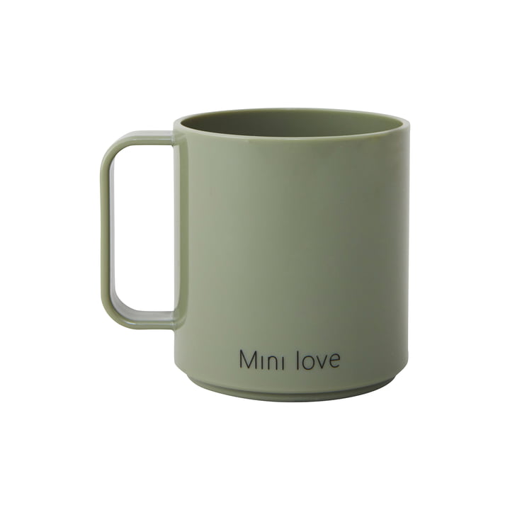 Mini Love Becher mit Henkel, 175 ml, olivgrün von Design Letters