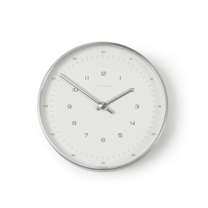 Max Bill Wanduhr mit Zahlenblatt, Ø 22 cm, Funk von Junghans