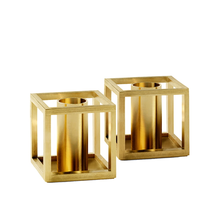 by Lassen - Kubus Micro, gold-plated (2er-Set)
