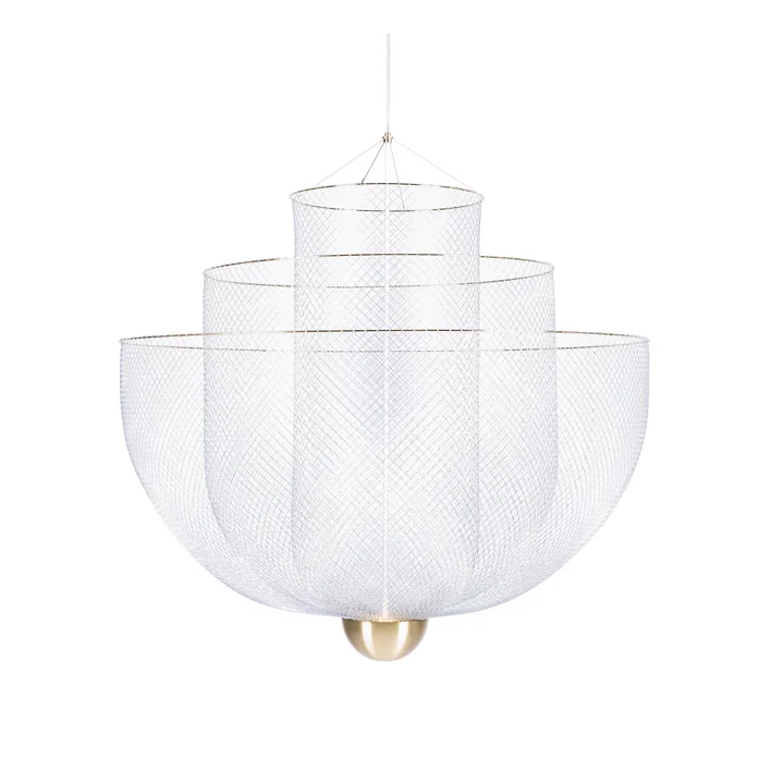 Meshmatics LED-Kronleuchter Ø 90 cm, Stahl / Messing von Moooi