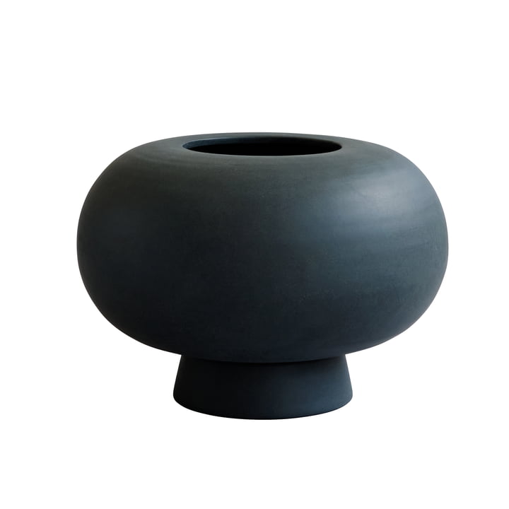 Kabin Vase, Fat, Ø 35 cm, schwarz von 101 Copenhagen