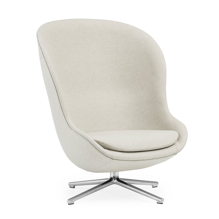 Hyg Lounge Chair Swivel High von Normann Copenhagen in der Ausführung Aluminium / hellgrau