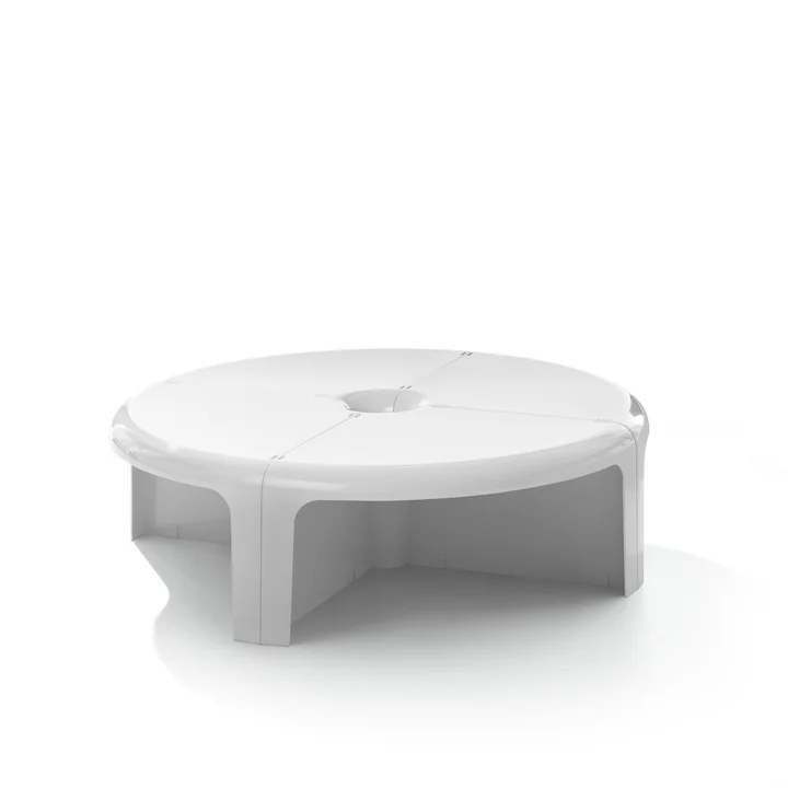 4/4 Coffeetable, 30 x Ø 100 cm, weiß von B-Line