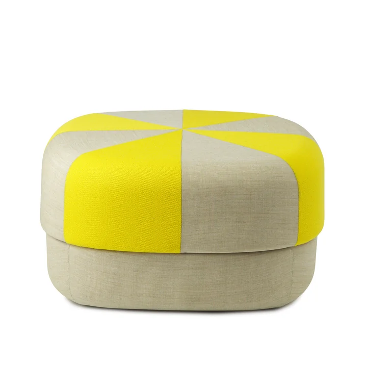 Circus Pouf groß duo von Normann Copenhagen in der Farbe gelb