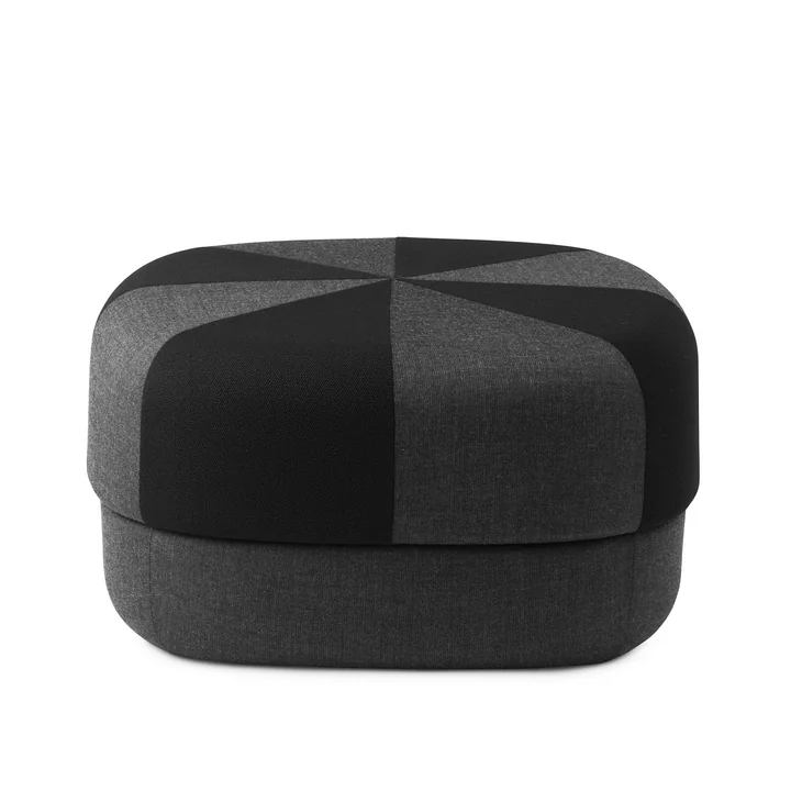 Circus Pouf groß duo von Normann Copenhagen in der Farbe schwarz