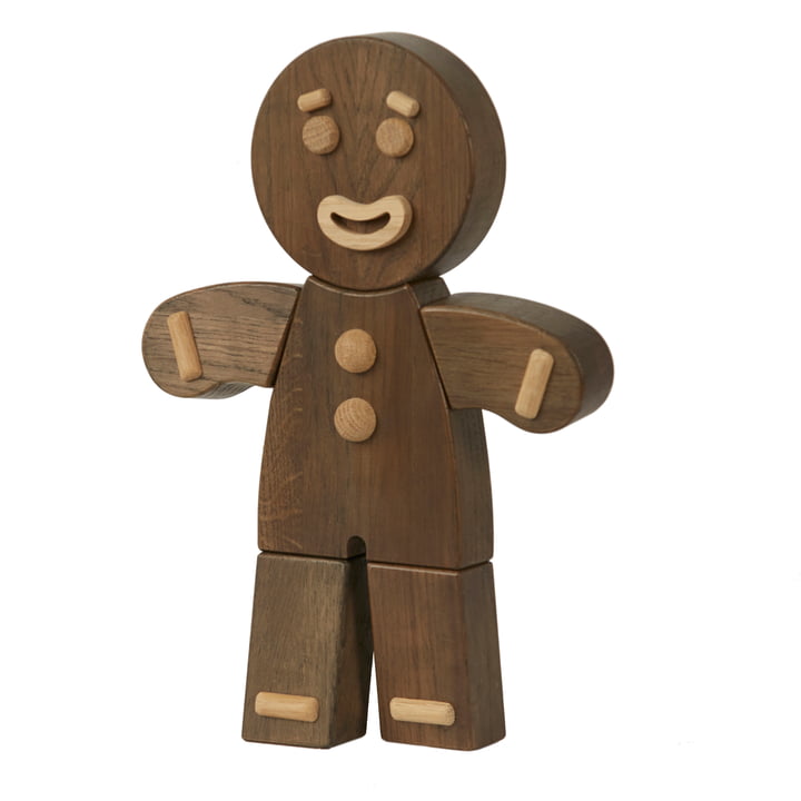 Gingerbread Man Holzfigur, large, Eiche gebeizt von boyhood