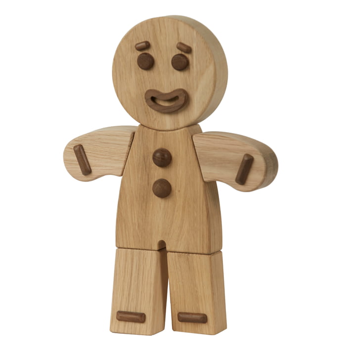 Gingerbread Man Holzfigur, large, Eiche natur von boyhood