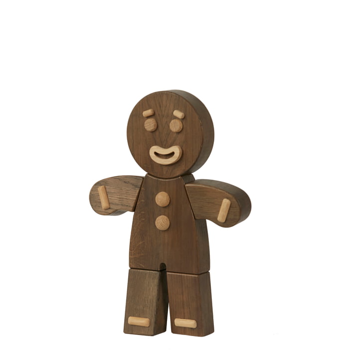 Gingerbread Man Holzfigur, small, Eiche gebeizt von boyhood