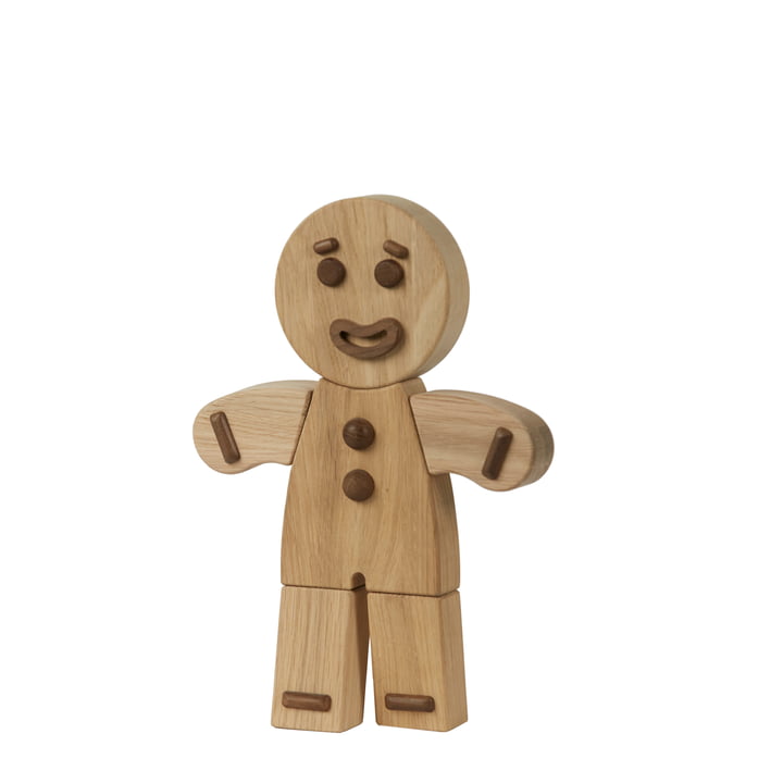 Gingerbread Man Holzfigur, small, Eiche natur von boyhood