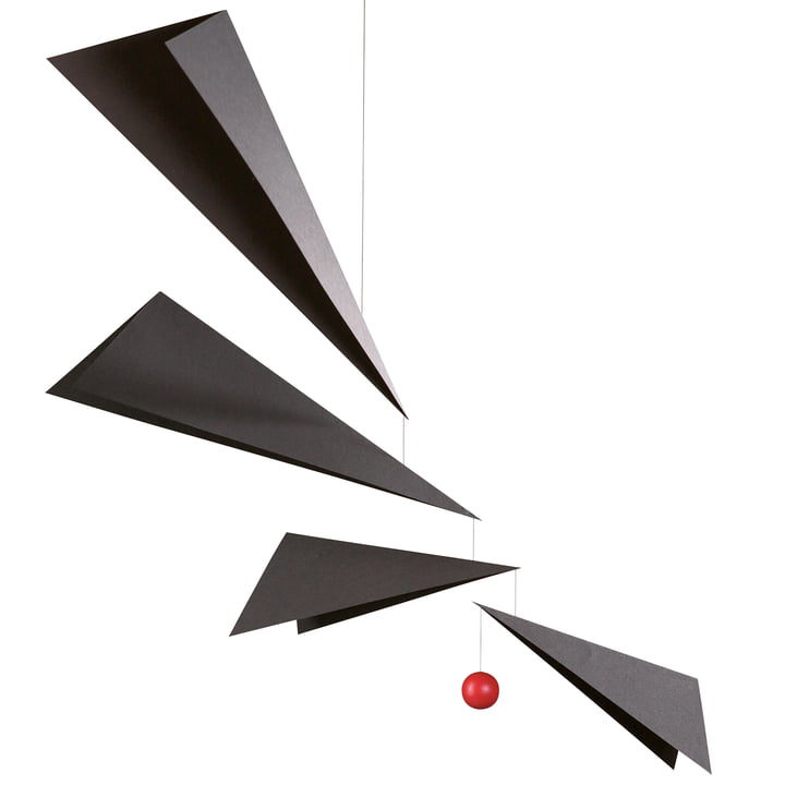 Wings Mobile, schwarz / rot von Flensted Mobiles