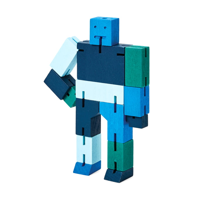 Cubebot, klein, blau multi von Areaware