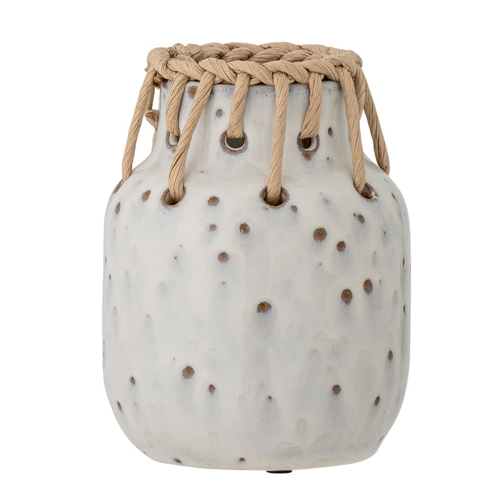 Janel Vase von Bloomingville in der Farbe weiß