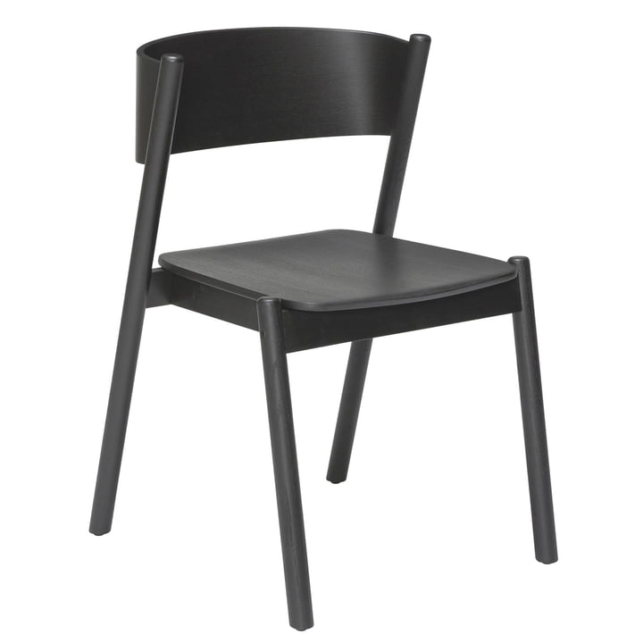 Oblique Stuhl, Eiche schwarz von Hübsch Interior