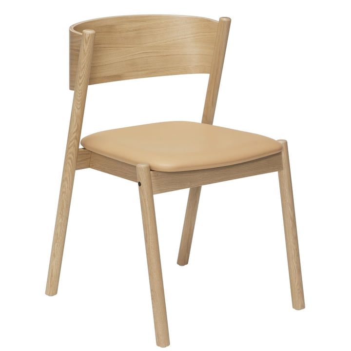 Oblique Stuhl, Eiche / natur von Hübsch Interior