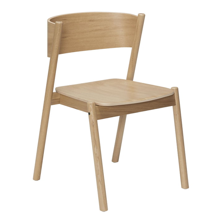 Oblique Stuhl, Eiche von Hübsch Interior