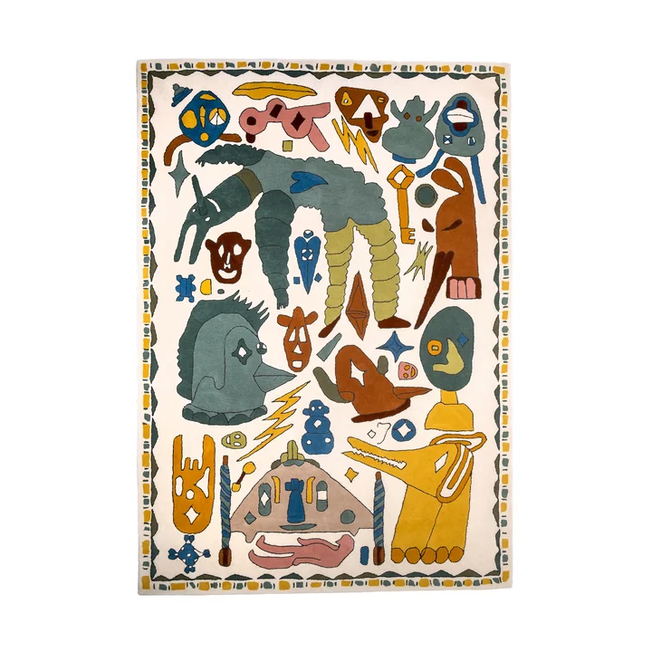 Troupe Wollteppich, 240 x 170 cm, bunt von nanimarquina