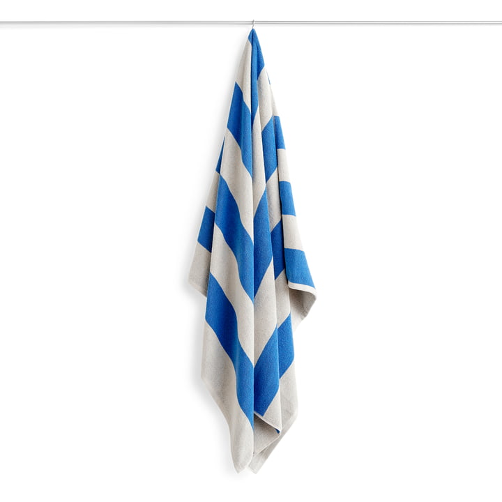 Frotté Stripe Badelaken, 100 x 150 cm, blau von Hay