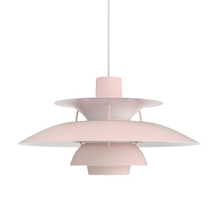 PH 5 Pendelleuchte, monochrome pale rose von Louis Poulsen
