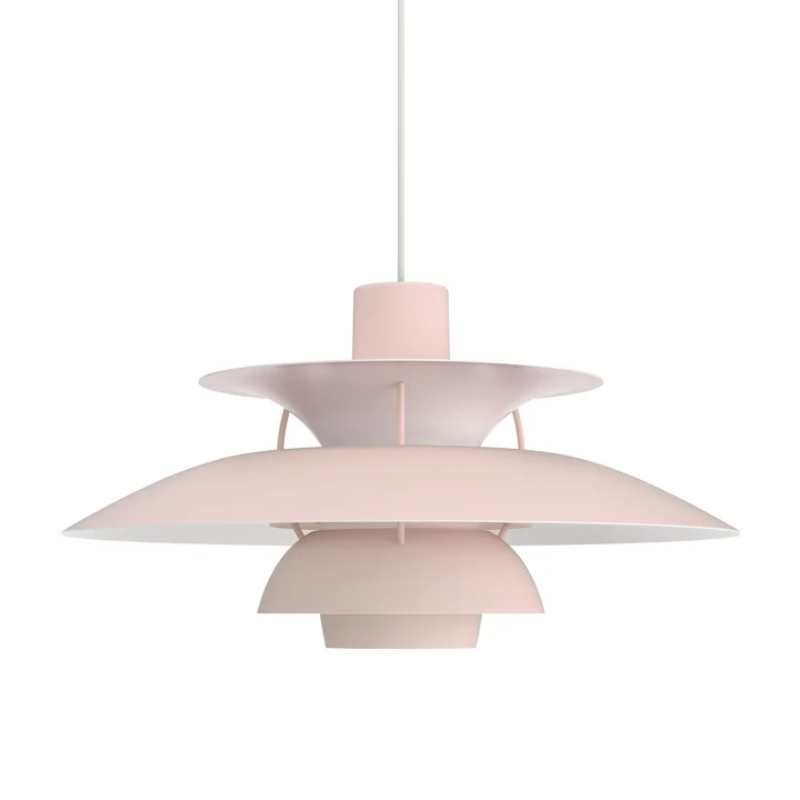 PH 5 Pendelleuchte, monochrome pale rose von Louis Poulsen