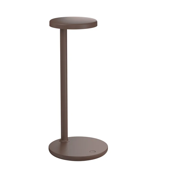 Die Oblique LED Tischleuchte von Flos, H 35 cm, braun